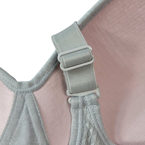 Bali Active Classic Coverage Foam Wirefree Bra Gray 40DD Adj Seamless #6570 - Picture 5 of 10